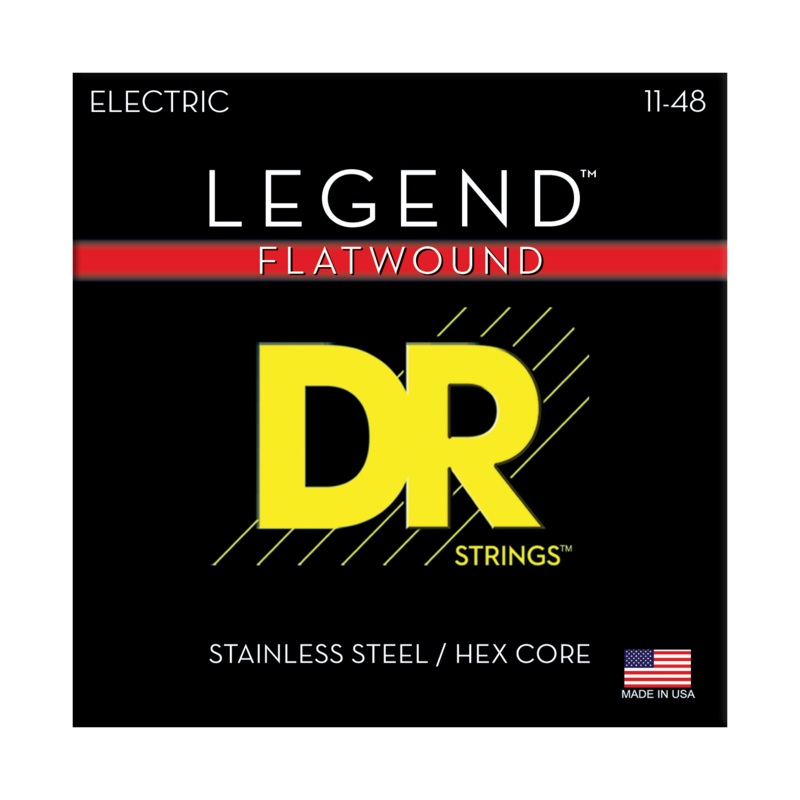 dr-legend-polished-flatwound-electric-guitar-string-set-11-48-medium-light-fl-11 DR Legend Polished Flatwound Electric Guitar String Set - 11-48 Medium-Light FL-11