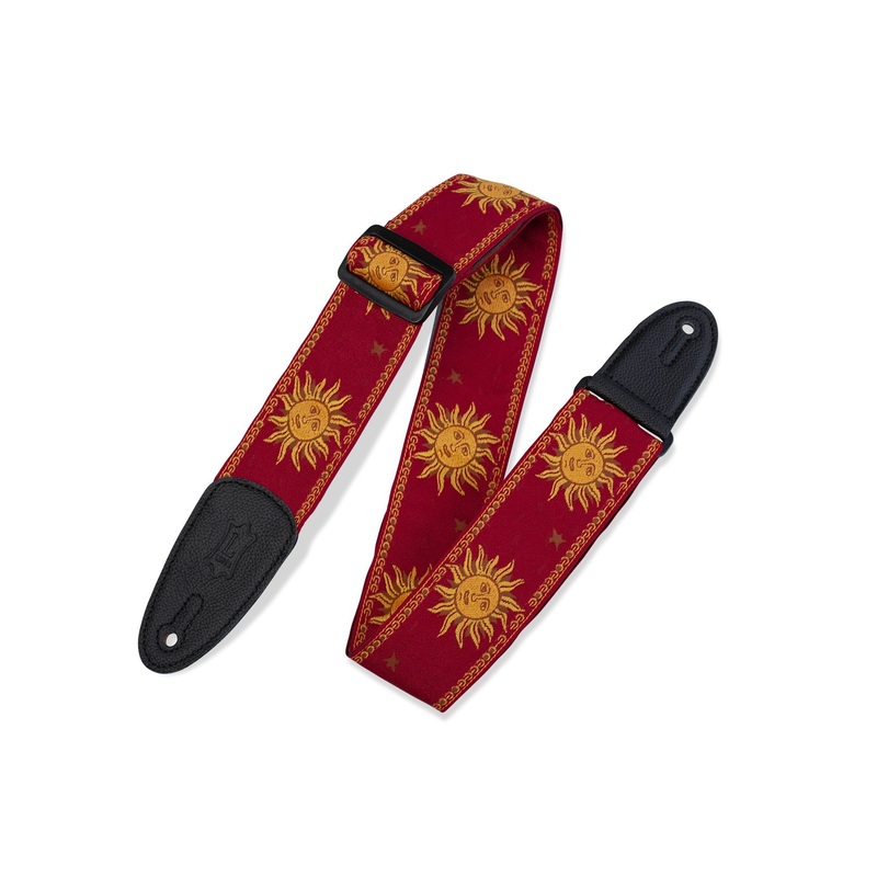 levy-s-print-series-guitar-strap-mpjg-sun-red Levy's PRINT SERIES Guitar Strap MPJG-SUN-RED