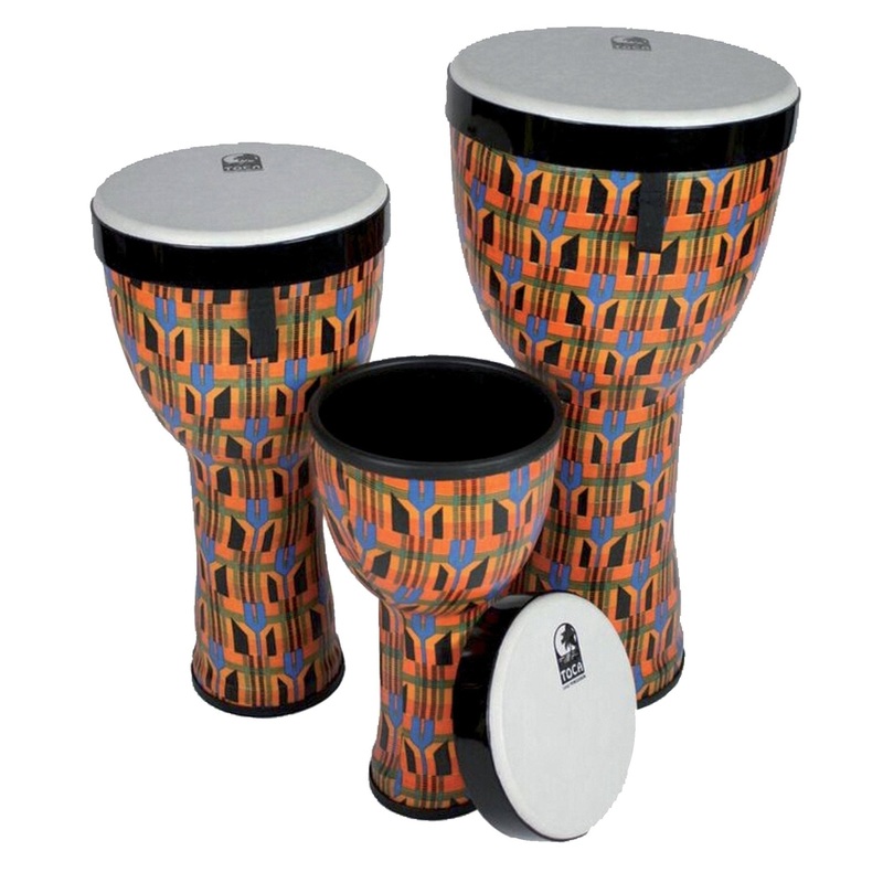 toca-freestyle-ii-nesting-djembe-drums-kente-cloth-8-10-12-set-to810108 Toca Freestyle II Nesting Djembe Drums - Kente Cloth - 8" / 10" / 12" / SET (TO810108)