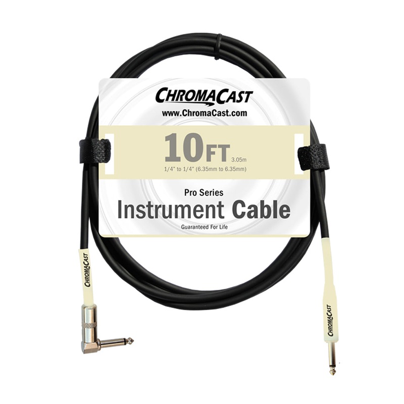 chromacast-pro-series-instrument-cable-straight-angle-vanilla-cream-10-feet-usa-lifetime-guarantee ChromaCast Pro Series Instrument Cable, Straight - Angle, Vanilla Cream, 10 feet | USA Lifetime Guarantee