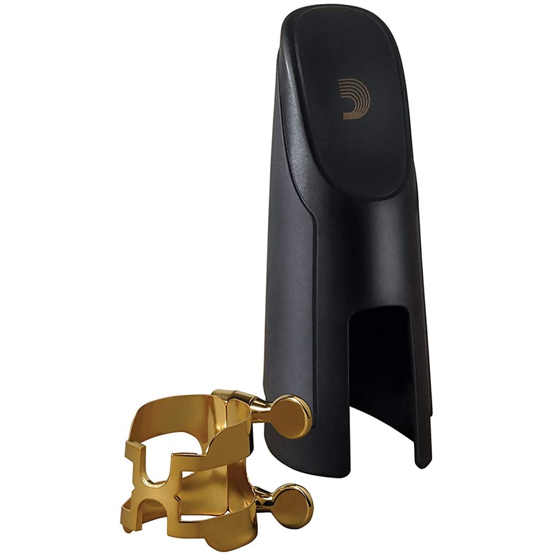 d-addario-h-ligature-cap-alto-saxophone-gold D'Addario H-Ligature & Cap, Alto Saxophone, Gold