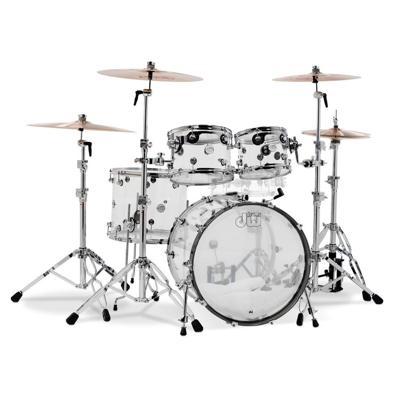 dw-design-series-4-piece-acrylic-shell-pack-clear-ddac2214cl DW Design Series 4-Piece Acrylic Shell Pack, Clear (DDAC2214CL)