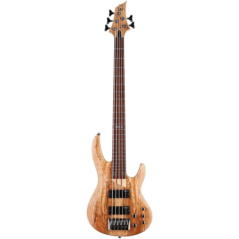 esp-ltd-b-205sm-spalted-maple-five-string-bass-guitar-natural-satin-natural-satin ESP LTD B-205SM Spalted Maple Five-String Bass Guitar, Natural Satin Natural Satin