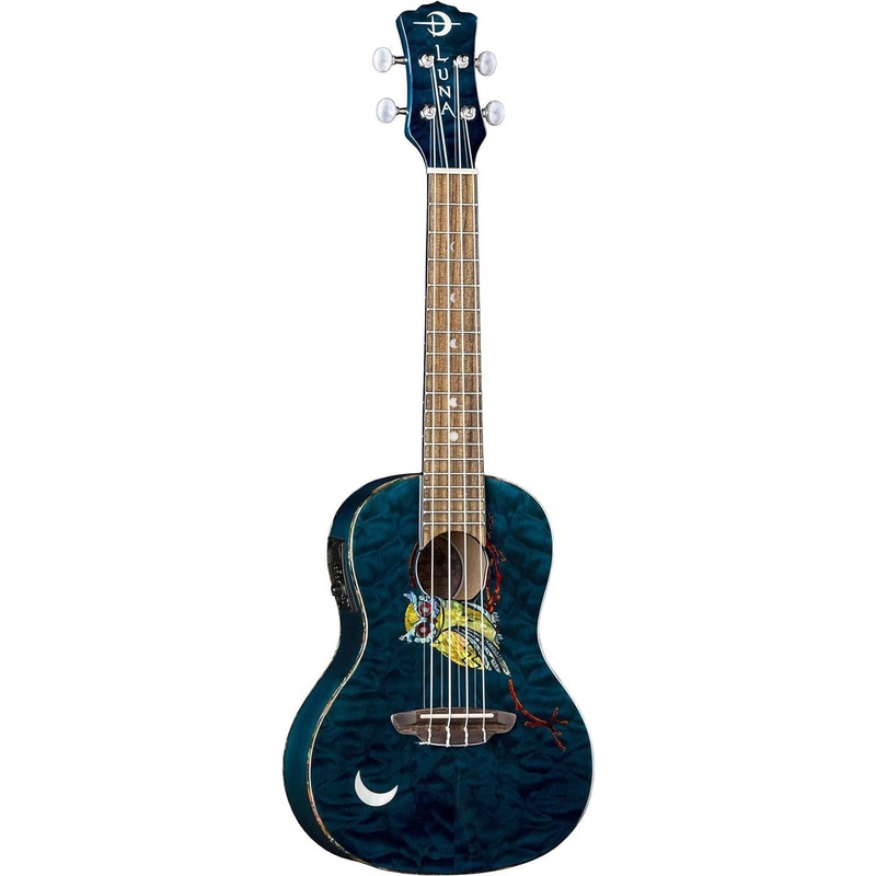 luna-guitars-owl-concert-4-string-acoustic-electric-ukulele-with-gigbag-ukeowlc Luna Guitars Owl Concert, 4-String Acoustic/Electric Ukulele with Gigbag (UKEOWLC)