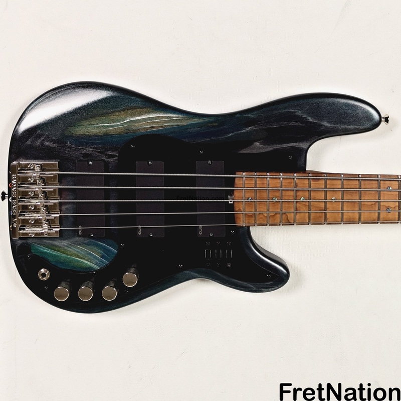 mcgrath-thunderhorse-v-5-string-bass-emg-hz-black-sands-9-56lbs McGrath Thunderhorse V 5-String Bass EMG HZ - Black Sands 9.56lbs