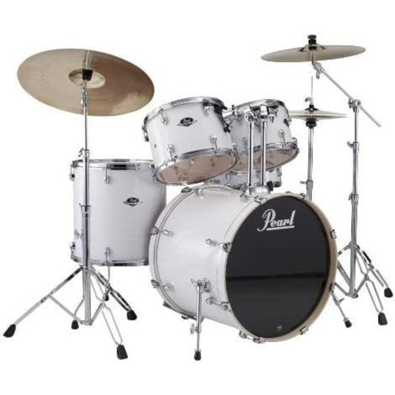 pearl-exx725-c-5-piece-export-standard-drum-set-with-hardware-pure-white Pearl EXX725/C 5-Piece Export Standard Drum Set with Hardware - Pure White