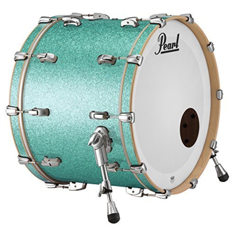 pearl-music-city-custom-26-x14-bass-drum-w-mount-rf2614bb-c413-turquoise-glass Pearl Music City Custom 26"x14" Bass Drum w/Mount RF2614BB/C413 TURQUOISE GLASS
