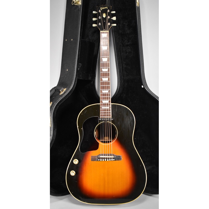 1956-gibson-j-160e-jumbo-acoustic-lefty-left-handed-conversion-sunburst-finish-w-hsc 1956 Gibson J-160E Jumbo Acoustic Lefty Left-Handed Conversion Sunburst Finish w/HSC