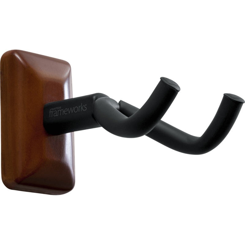 gator-mahogany-wall-mount-guitar-hanger-gfw-gtr-hngrmhg Gator Mahogany Wall Mount Guitar Hanger, GFW-GTR-HNGRMHG