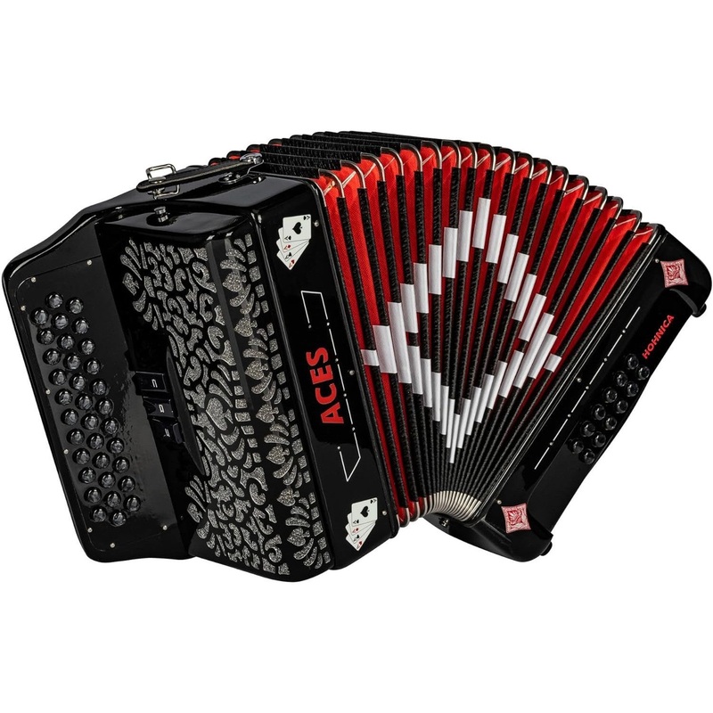 hohner-aces-ii-gcf-diatonic-accordion-black-aces-ii-gbk Hohner ACES II GCF Diatonic Accordion - Black (ACES II GBK)