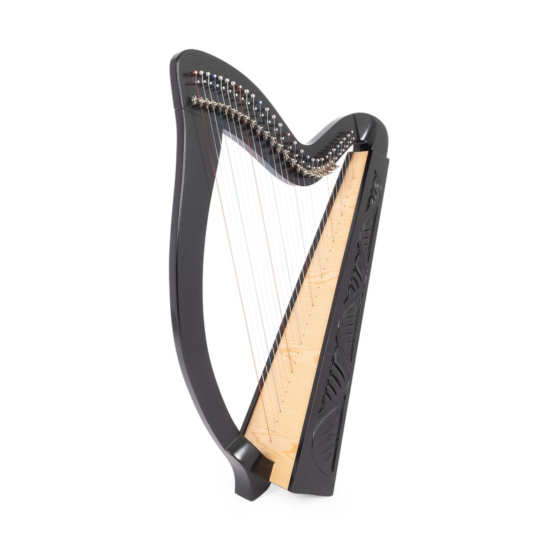 mmx-celtic-harp-in-black-29-strings-hx29bk MMX Celtic harp in black - 29 strings (HX29BK)