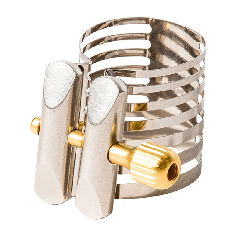 rovner-ligature-plastic-cap-for-alto-standard-saxophone-platinum-ligature-for-hard-rubber-mouthpiece-p-1rl Rovner Ligature & Plastic Cap for Alto Standard Saxophone - Platinum Ligature for Hard Rubber Mouthpiece (P-1RL)