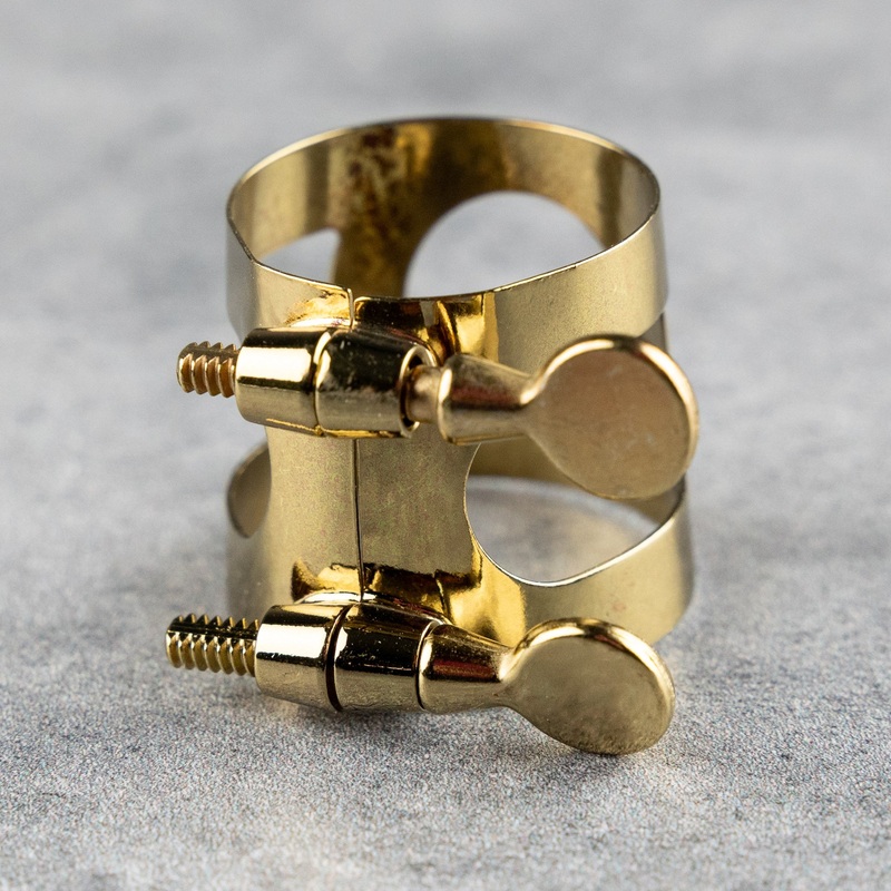 selmer-eb-alto-saxophone-ligature-gold-lacquer-finish Selmer Eb Alto Saxophone Ligature, Gold Lacquer Finish