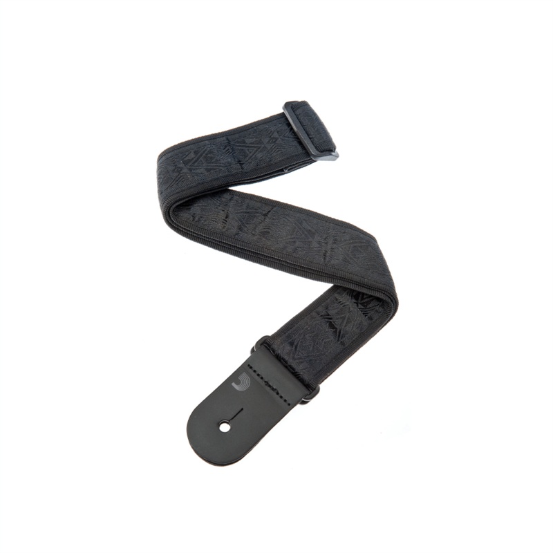 woven-guitar-strap-black-satin Woven Guitar Strap, Black Satin