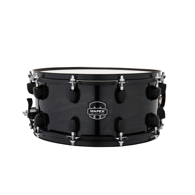 mapex-mpx-maple-poplar-snare-drum-6-5-x-14-inch-black-with-black-hardware-mpnmp4650bmb Mapex MPX Maple/Poplar Snare Drum - 6.5 x 14-inch - Black with Black Hardware (MPNMP4650BMB)
