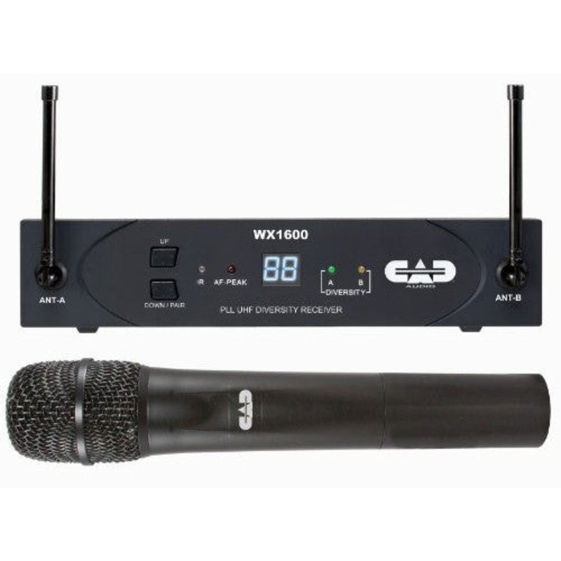 cad-audio-uhf-wireless-cardioid-dynamic-handheld-microphone-system-band-g-wx1600g-u CAD Audio UHF Wireless Cardioid Dynamic Handheld Microphone System, Band G (WX1600G-U)