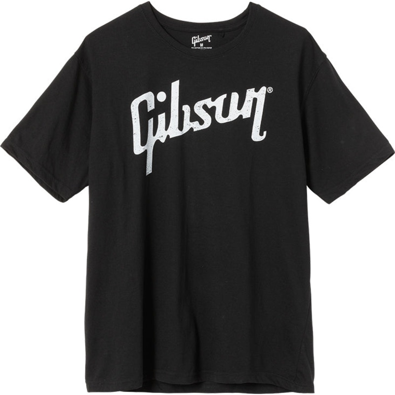 distressed-gibson-logo-tee-black Distressed Gibson Logo Tee (Black)