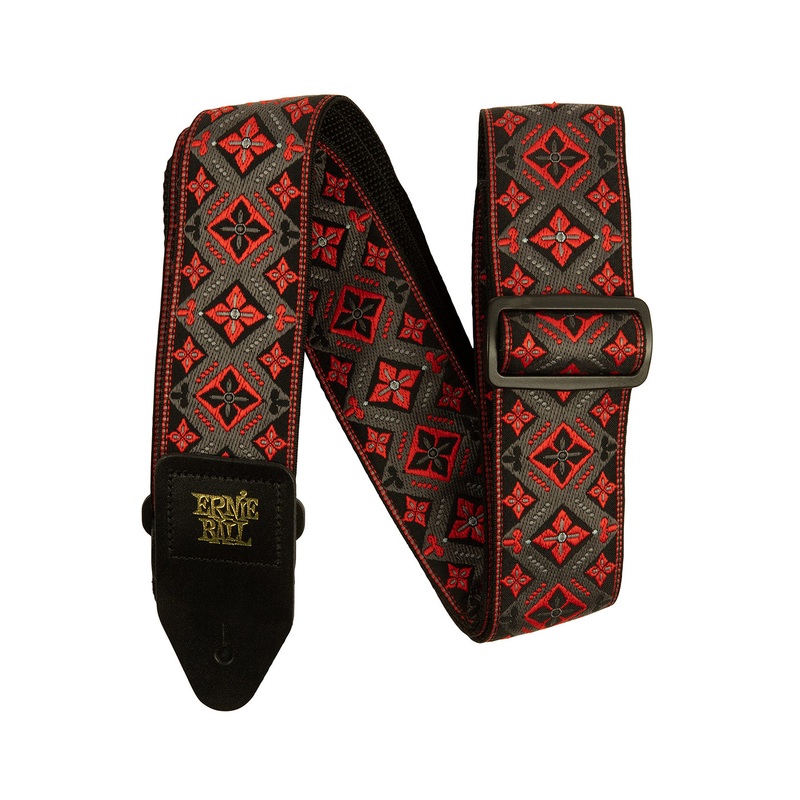 ernie-ball-classic-jacquard-2-red-king-guitar-or-bass-strap Ernie Ball Classic Jacquard 2" Red King Guitar Or Bass Strap