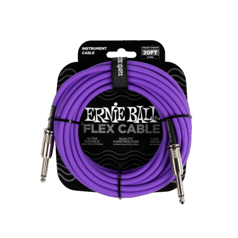 ernie-ball-p06420-flex-instrument-cable-straight-straight-20ft-purple Ernie Ball P06420 FLEX INSTRUMENT CABLE STRAIGHT/STRAIGHT 20FT - PURPLE