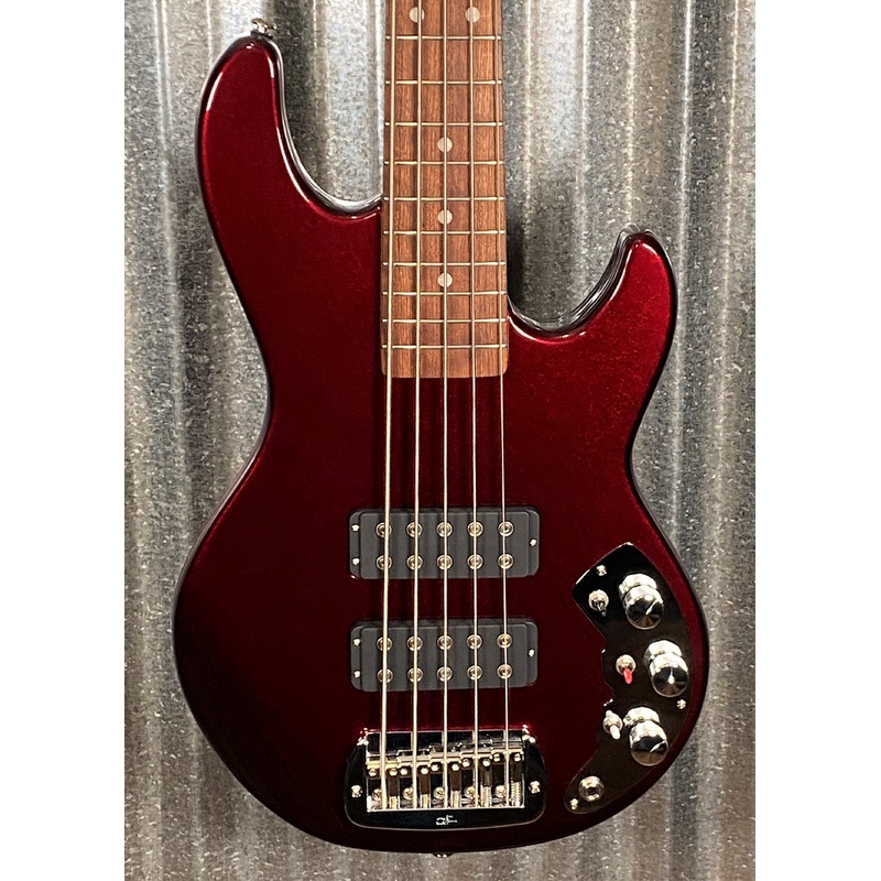 g-l-usa-clf-l-2500-s750-ruby-red-metallic-5-string-bass-case-1323 G&L USA CLF L-2500 S750 Ruby Red Metallic 5 String Bass & Case #1323