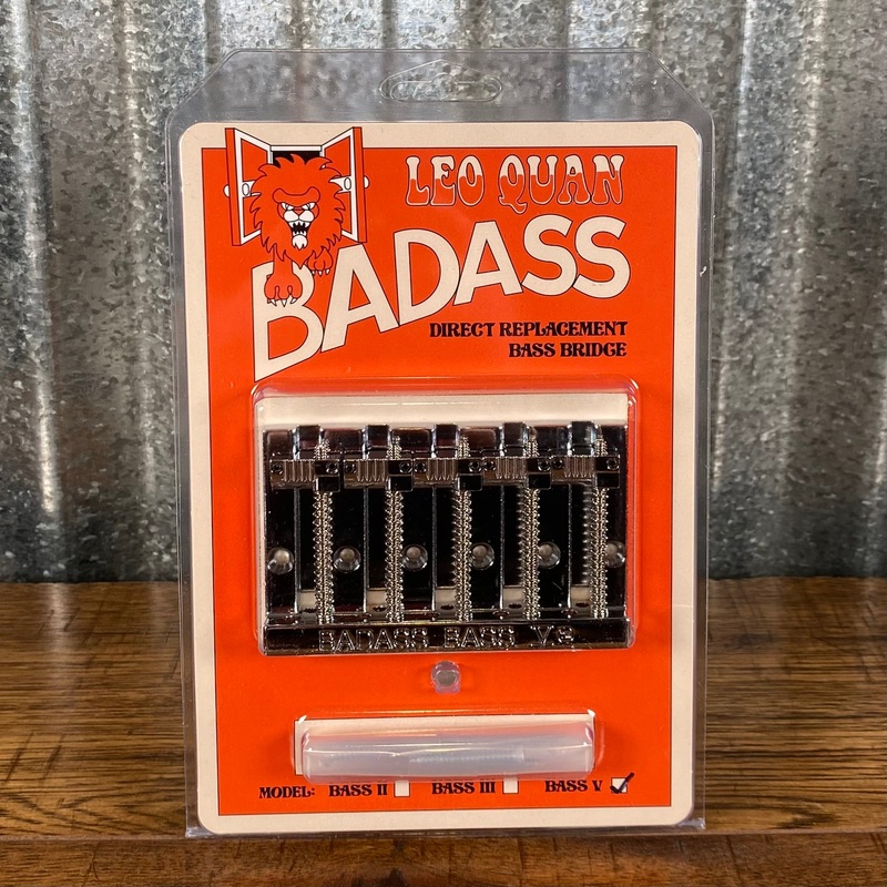 leo-quan-badass-v-5-string-bass-bridge-grooved-saddles-chrome-bb-3345-010 Leo Quan Badass V 5 String Bass Bridge Grooved Saddles Chrome BB-3345-010