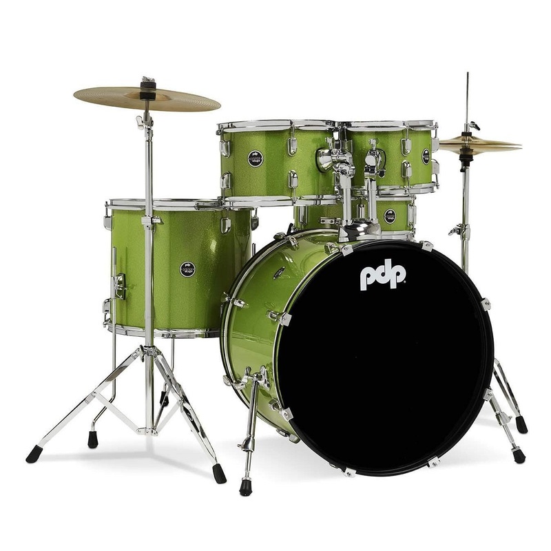 pacific-drums-center-stage-complete-drumkit-5-drum-set-electric-green-sparkle-7x10-8x12-14x16-floor-16x22-kick-5x14-snare-pdce2215ktel Pacific Drums Center Stage Complete Drumkit, 5 Drum Set, Electric Green Sparkle, 7x10, 8x12, 14x16 Floor, 16x22 Kick, 5x14 Snare (PDCE2215KTEL)