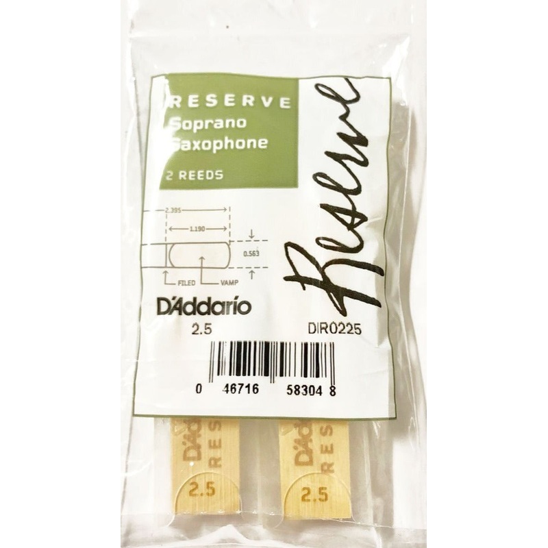 d-addario-reserve-soprano-saxophone-reeds-2-pack-2-5 D'addario Reserve Soprano Saxophone Reeds, 2 pack -#2.5