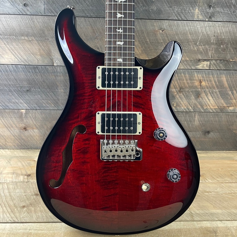 floor-model-prs-ce-24-semi-hollow-black-neck-custom-color-scarlet-smokewrap-burst-347188 Floor Model PRS CE 24 Semi-Hollow Black Neck Custom Color - Scarlet Smokewrap Burst 347188