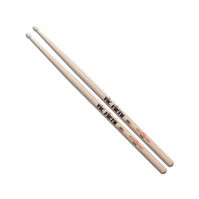 vic-firth-aj2-american-jazz-hickory-wood-tip-drumsticks Vic Firth AJ2 American Jazz Hickory Wood Tip Drumsticks