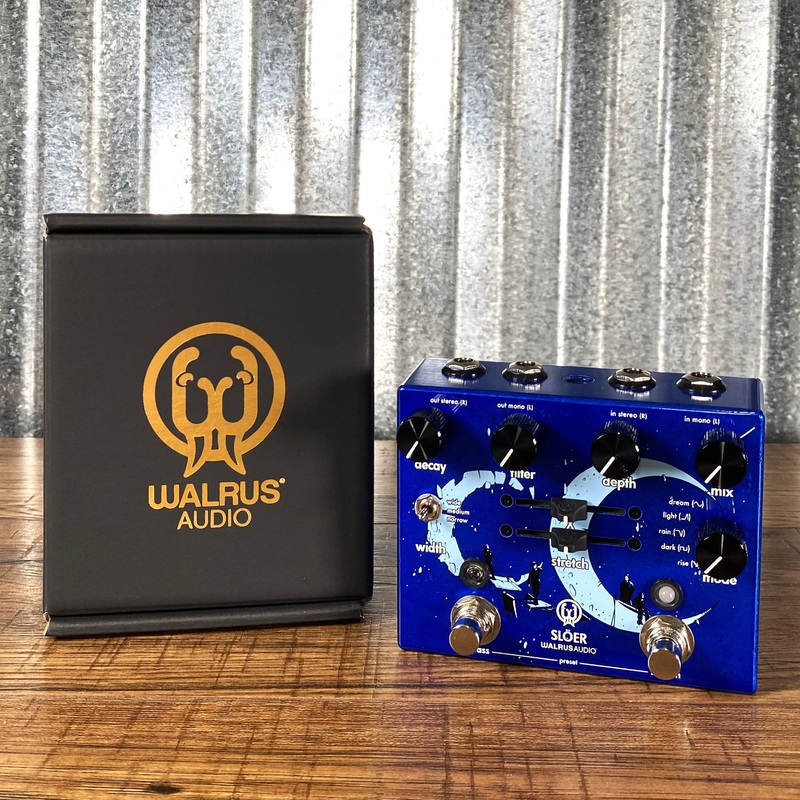 walrus-audio-sloer-stereo-ambient-reverb-guitar-effect-pedal-blue Walrus Audio SLOER Stereo Ambient Reverb Guitar Effect Pedal Blue