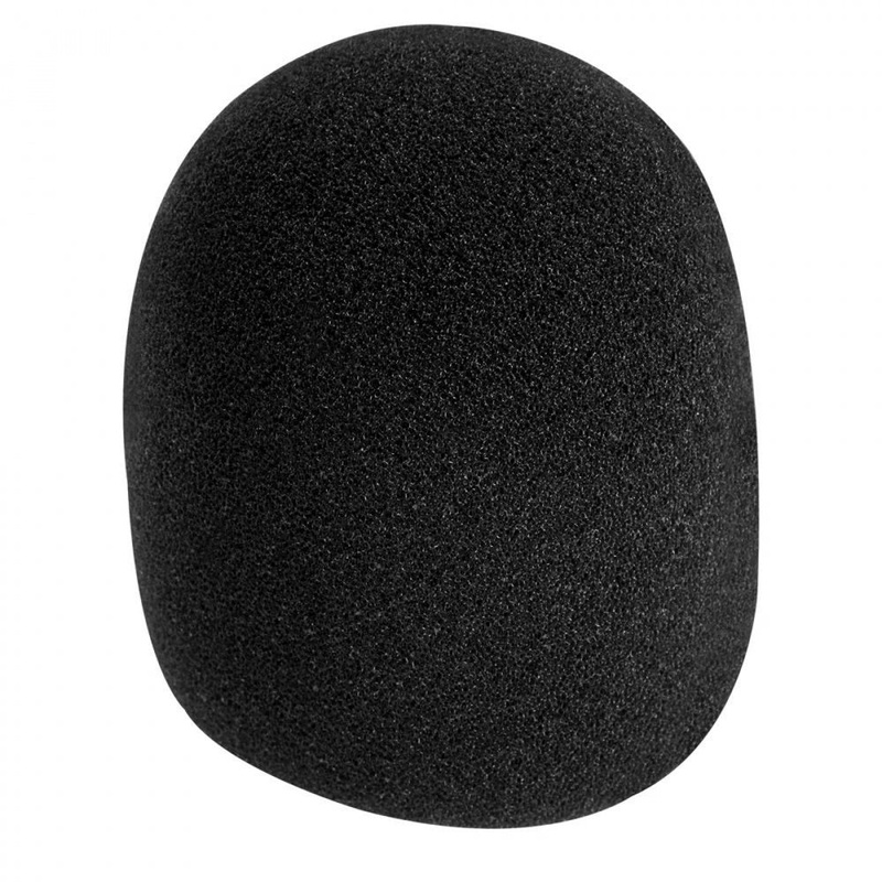 on-stage-microphone-windshield-black-acoustically-transparent-foam-cover On-Stage Microphone Windshield ~ Black - Acoustically Transparent Foam Cover