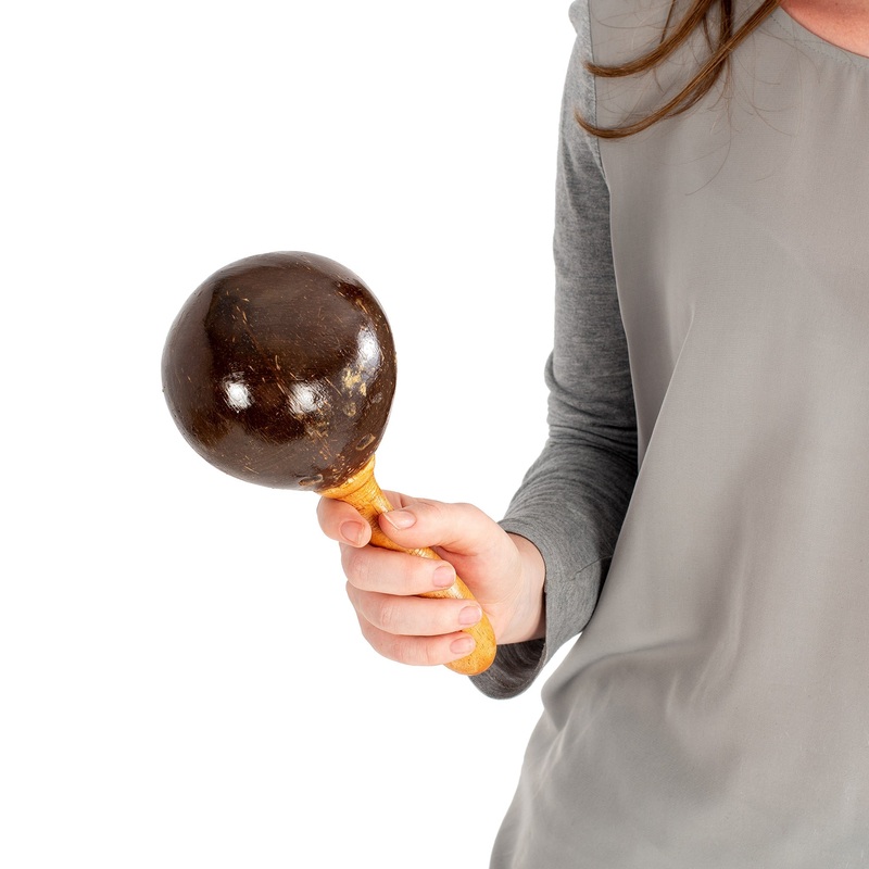 percussion-plus-honestly-made-single-coconut-maraca-pp622 Percussion Plus Honestly Made Single coconut maraca (PP622)