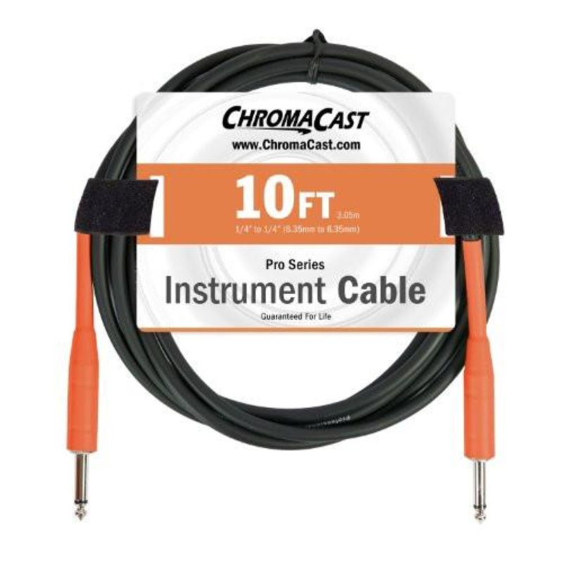 chromacast-pro-series-cables-cc-pscblss-10sor-sunset-orange-10ft-pro-series-instrument-cable-straight-straight-usa-lifetime-guarantee ChromaCast Pro Series Cables CC-PSCBLSS-10SOR Sunset Orange 10ft Pro Series Instrument Cable, Straight - Straight | USA Lifetime Guarantee