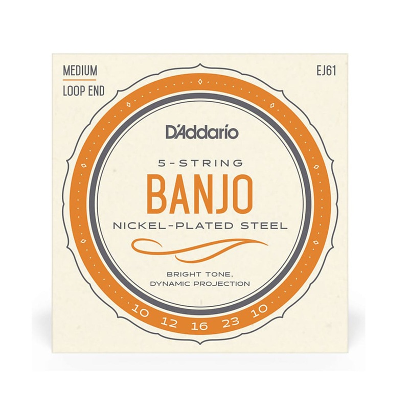 d-addario-ej61-nickel-5-string-medium-banjo-strings-10-23 D'Addario EJ61 Nickel 5-String Medium Banjo Strings (10-23)