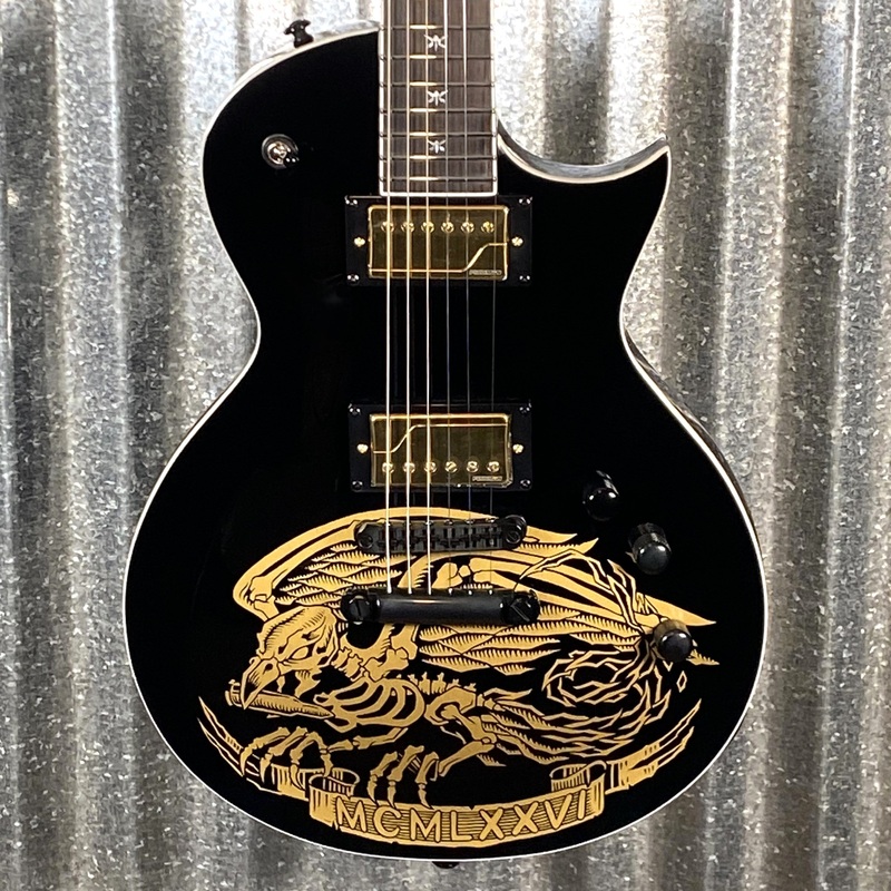 esp-ltd-will-adler-warbird-black-gold-guitar-case-lwawarbirdblkg-1512-used ESP LTD Will Adler Warbird Black & Gold Guitar & Case LWAWARBIRDBLKG #1512 Used