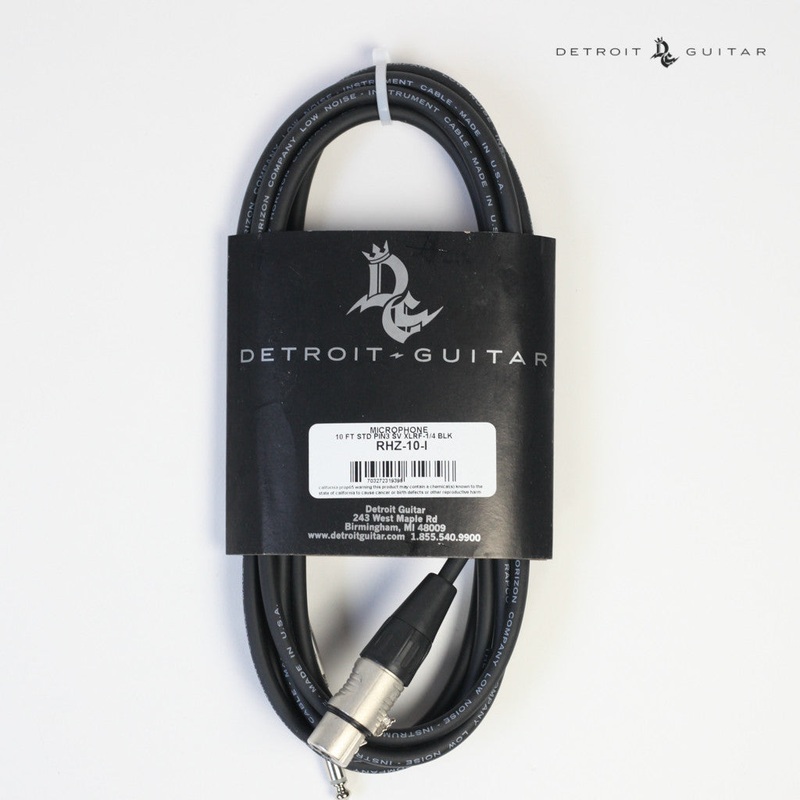 detroit-guitar-10-microphone-xlr-1-4-cable Detroit Guitar 10' Microphone XLR-1/4" Cable