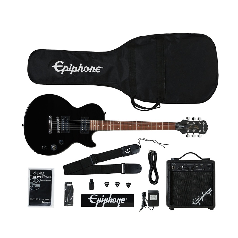 epiphone-les-paul-electric-guitar-player-pack-220v-ebony Epiphone Les Paul Electric Guitar Player Pack, 220V, Ebony