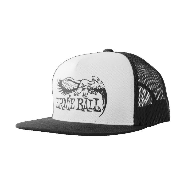 ernie-ball-p04159-black-with-white-front-and-black-ernie-ball-eagle-logo-hat Ernie Ball P04159 BLACK WITH WHITE FRONT AND BLACK ERNIE BALL EAGLE LOGO HAT