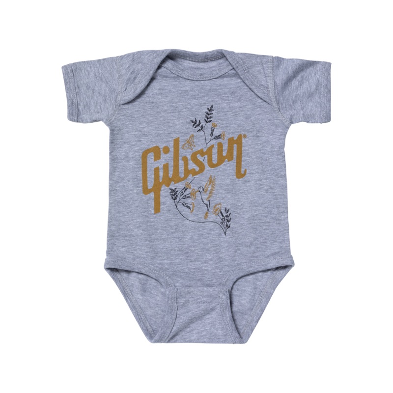 gibson-hummingbird-onesie-gray Gibson Hummingbird Onesie Gray