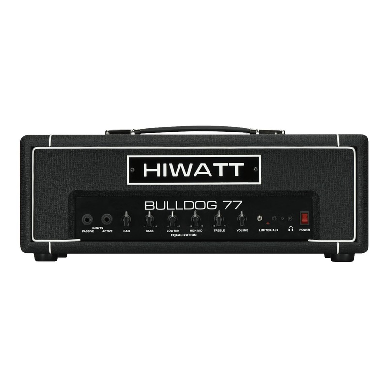 hiwatt-bulldog-77-head-100w-bass-amplifier-head-black Hiwatt Bulldog 77 Head 100W Bass Amplifier Head, Black