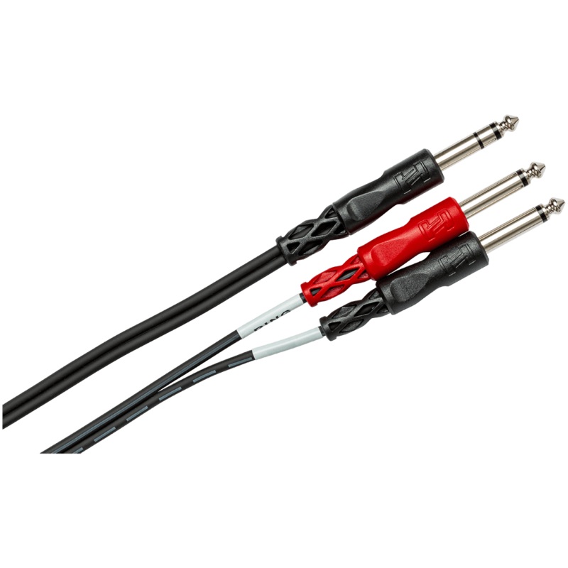 hosa-insert-cable-1-4in-trs-to-dual-1-4in-ts-2m-stp-202 Hosa Insert Cable, 1/4in TRS to Dual 1/4in TS, 2m STP-202