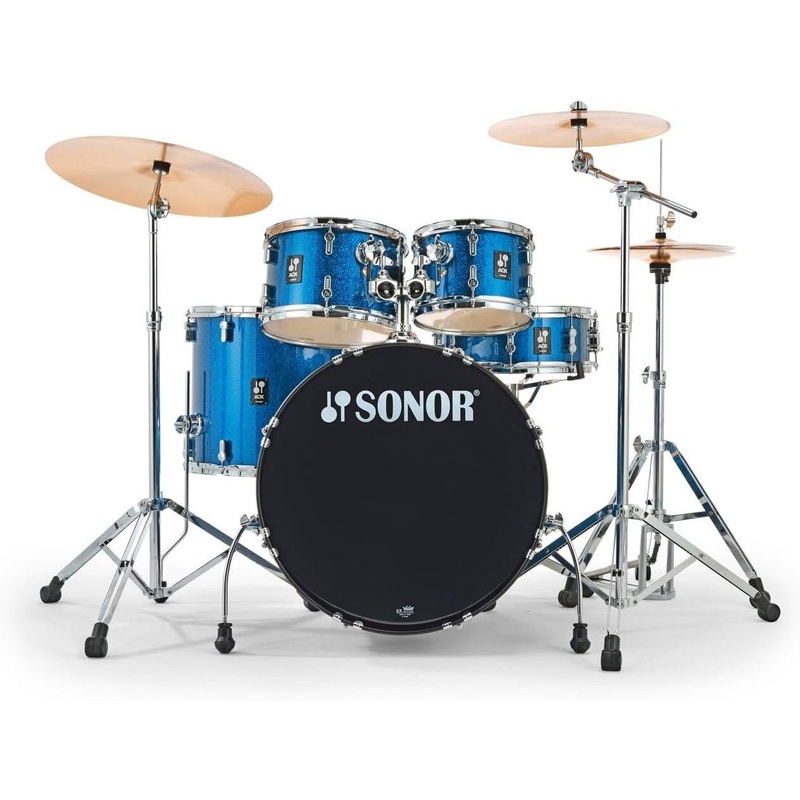 sonor-aqx-stage-5-piece-complete-drum-set-blue-ocean-sparkle-aqx-stage-nc-bos Sonor AQX Stage 5-piece Complete Drum Set - Blue Ocean Sparkle (AQX STAGE NC BOS)