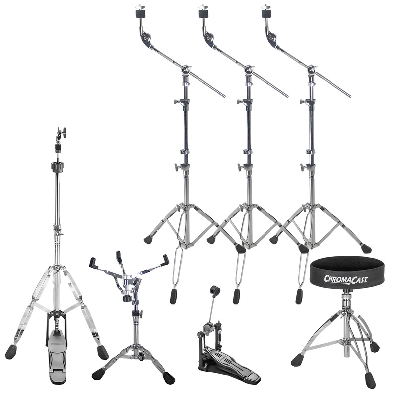 chromacast-value-series-drum-hardware-double-braced-drum-hardware-pack-with-adjustable-throne ChromaCast Value Series Drum Hardware Double Braced Drum Hardware Pack with Adjustable Throne