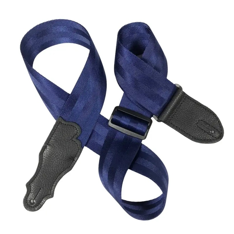 franklin-strap-0-bl-bk-the-aviator-seat-belt-2-guitar-strap-blue-with-black-stitching Franklin Strap 0-BL-BK The Aviator Seat Belt 2" Guitar Strap - Blue with Black Stitching