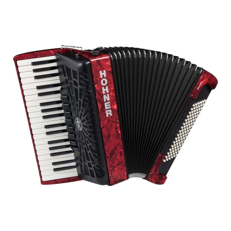 hohner-bravo-iii-96-chromatic-piano-key-accordion-pearl-red-br96red Hohner Bravo III 96 Chromatic Piano Key Accordion - Pearl Red (BR96RED)