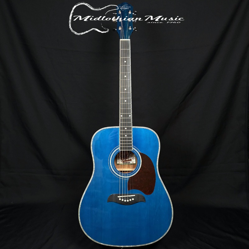 oscar-schmidt-og2-dreadnought-6-string-acoustic-guitar-blue-finish Oscar Schmidt - OG2 Dreadnought 6-String Acoustic Guitar - Blue Finish