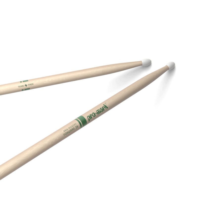 classic-forward-2b-raw-hickory-drumstick-oval-nylon-tip Classic Forward 2B Raw Hickory Drumstick, Oval Nylon Tip