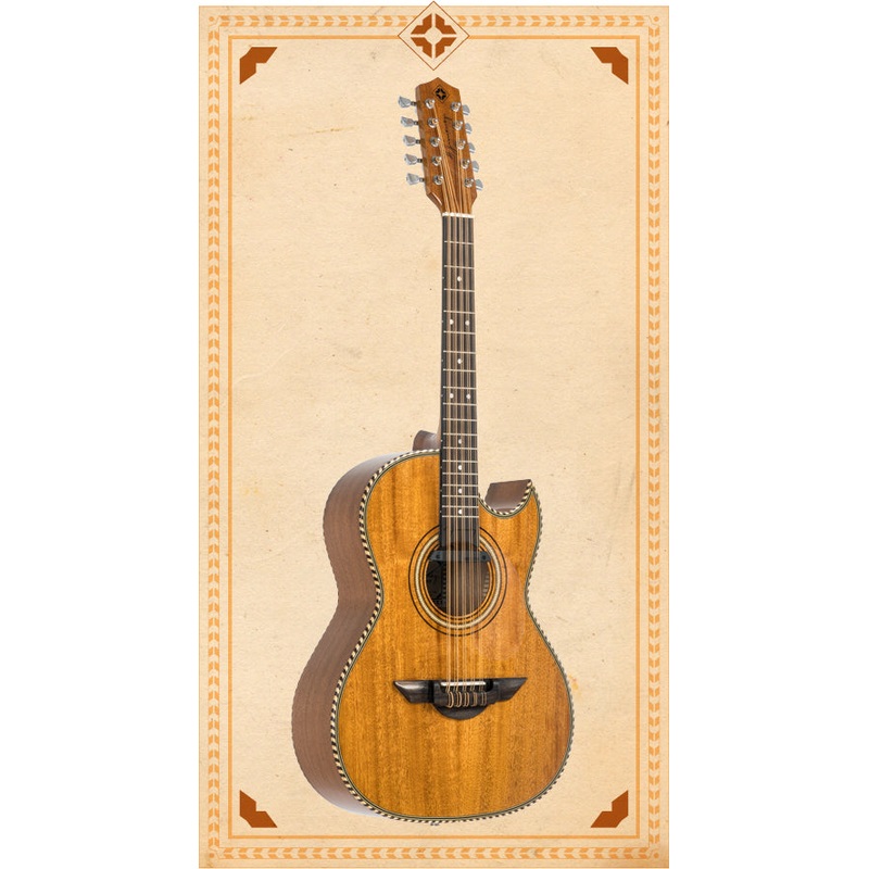 h-jimenez-lbq1enm-palomazo-bajo-quinto-natural-mahogany H. Jimenez LBQ1ENM Palomazo Bajo Quinto - Natural Mahogany
