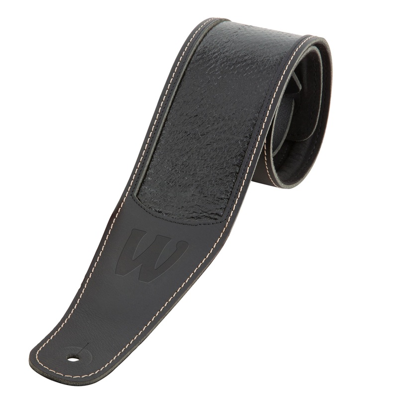 warwick-masterbuilt-genuine-leather-bass-strap-black-w-blind-embossing-ls-b-wmb-gl-bk-bb Warwick MasterBuilt Genuine Leather Bass Strap - Black w/ Blind Embossing - LS B WMB GL BK BB