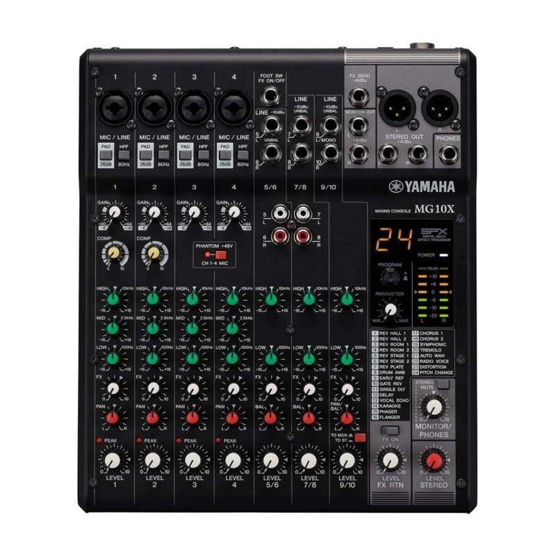 yamaha-10-channel-mg10x-stereo-mixer Yamaha 10-Channel MG10X Stereo Mixer